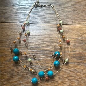 Mixed 10" Drop Seed Beads Vintage Native Indian Style Necklace on Wire